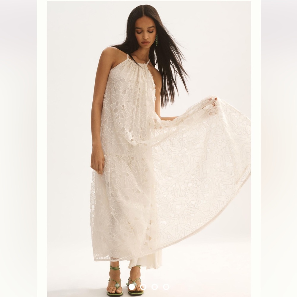 Anthropologie NWT Payal Jain Lace Halter
Maxi Dress Size S.